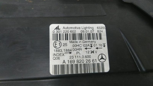 Фара правая Mercedes-Benz A1698202661 для авто Купить в Магазине
