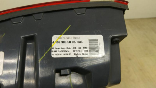 Фонарь задний правый Mercedes-Benz A1669065802 для авто Купить в Магазине