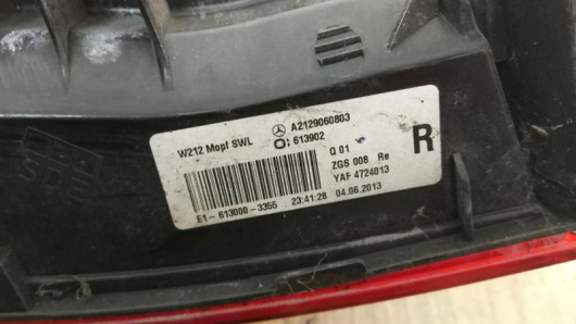 Фонарь задний правый Mercedes-Benz A2129060803 для авто Купить в Магазине